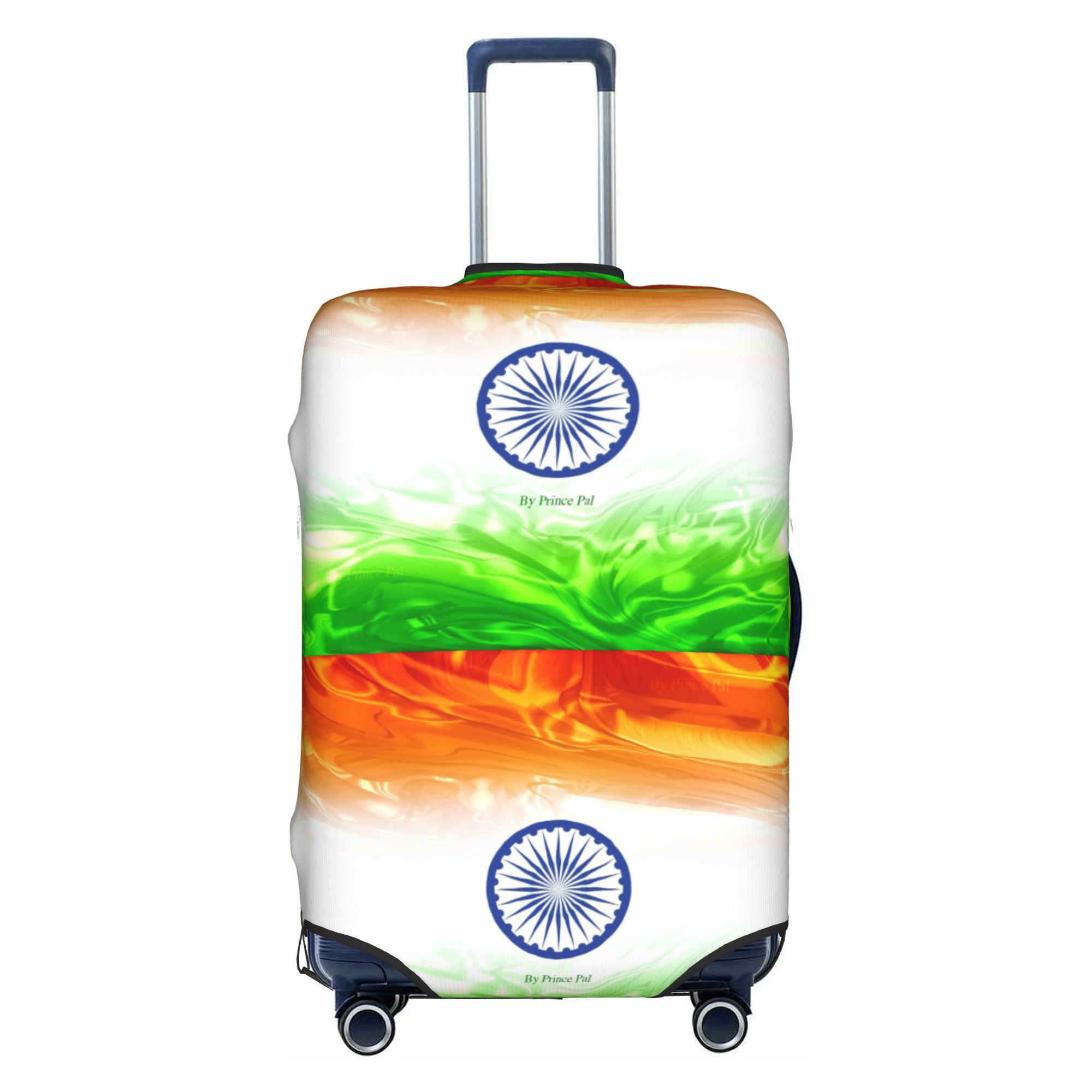 Travel Accessories India - ฝาครอบกระเป๋าเดินทางลายธงชาติอินเดียน่ารัก สามารถซักล้างได้ ฝาครอบกระเป๋าเดินทางลายธงชาติอินเดียสำหรับการเดินทาง