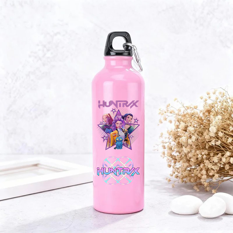 Travel Accessories Bottles - ขวดน้ำอะลูมิเนียมลายอนิเมะ สำหรับกิจกรรมกลางแจ้ง ขี่จักรยาน เล่นกีฬา ขวดน้ำกันรั่ว สำหรับเดินทาง