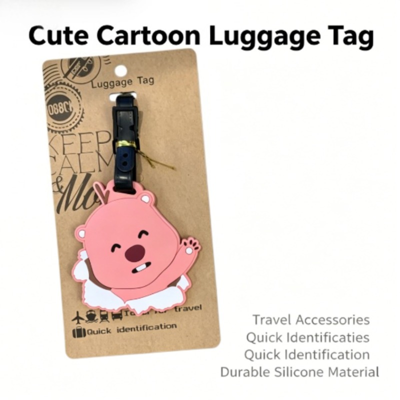 Travel Accessories Girly - ป้ายติดกระเป๋าเดินทางลายพอโรโร ลูปปี้ บีเวอร์ น่ารัก สไตล์เกาหลี จี้ห้อยกระเป๋าเดินทาง
