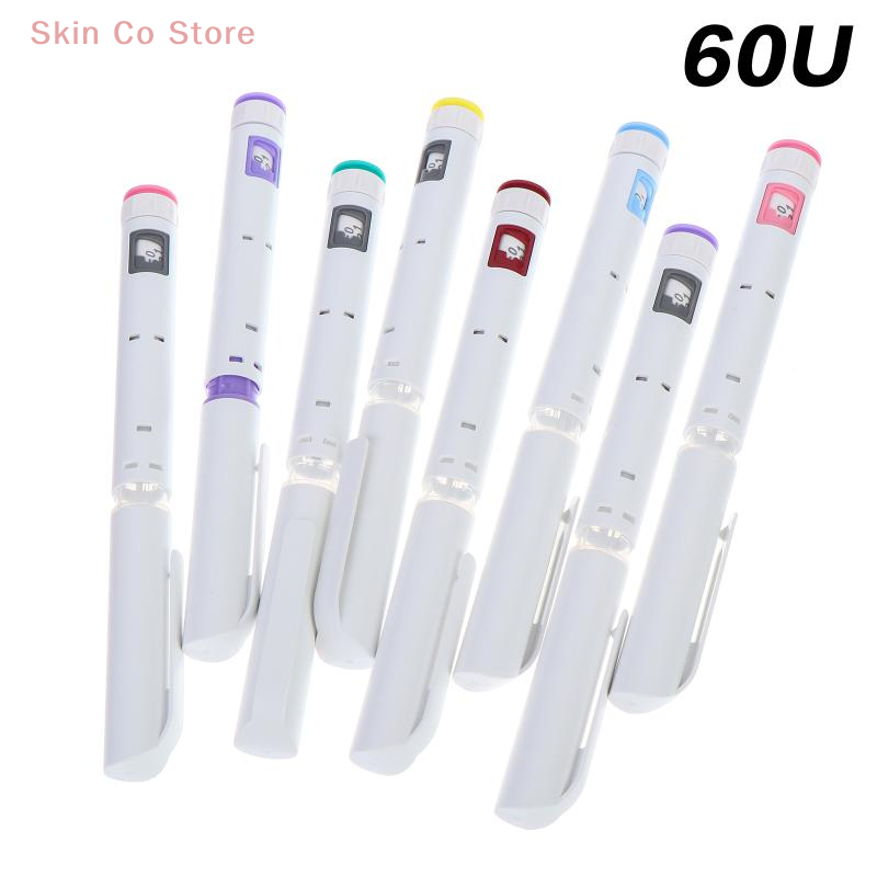 Travel Accessories Designer - [CO] 1 ชิ้น 60U ปากกาฉีดอินซูลินพร้อมจอแสดงผลปรับปริมาณได้และดีไซน์แบบคลิปสำหรับโรคเบาหวาน การดูแลประจำวัน