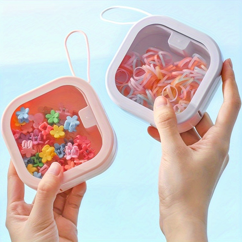 Accessories Travel Jewelry Box - กล่องใส่เครื่องประดับสีชมพู 1 ชิ้น กล่องพกพาสำหรับเดินทาง กล่องเก็บเครื่องประดับผม เครื่องสำอาง