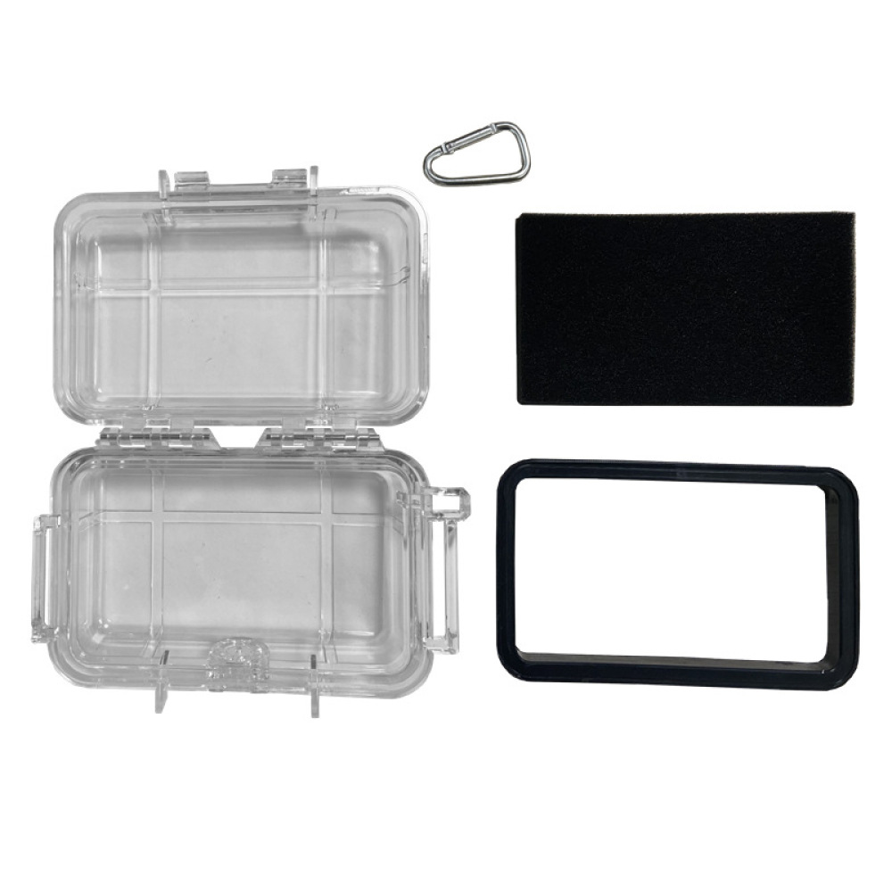 Accessories Travel Jewelry Box - กล่องเก็บของขนาดเล็กแบบพกพา กันน้ำ โปร่งใส ทนต่อแรงกระแทก พร้อมบุโฟม สำหรับจัดเก็บเครื่องประดับ