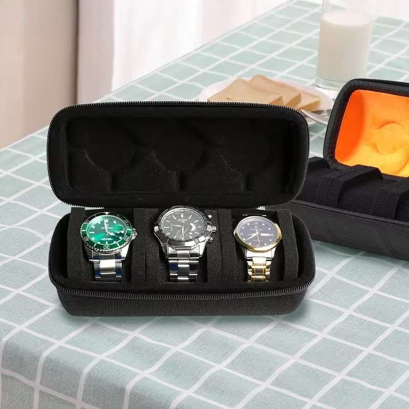 Accessories Travel Jewelry Box - กล่องใส่นาฬิกาแบบพกพา 3 ช่อง แข็งแรง ทนทาน คุณภาพสูง