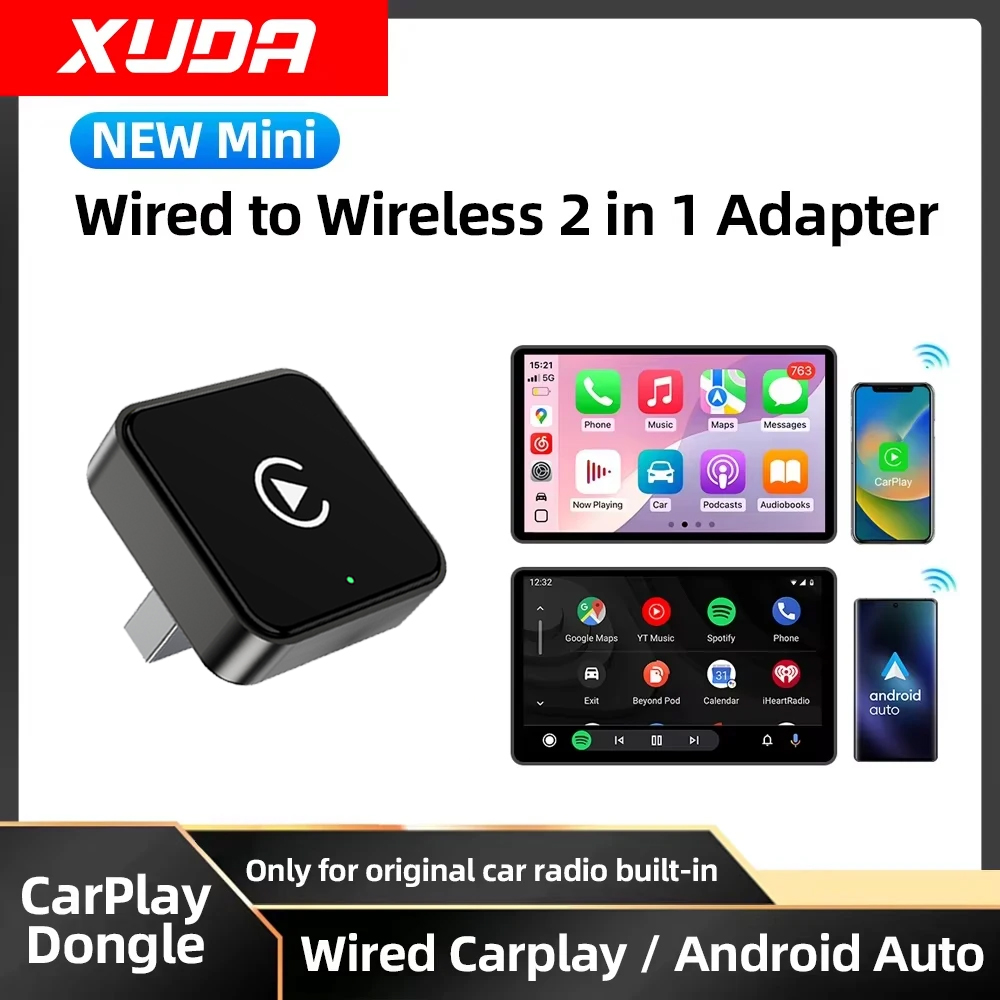 Travel Adapter Universal - อะแดปเตอร์ XUDA ไร้สายสำหรับ Android Auto รุ่นใหม่
