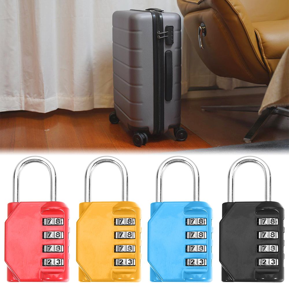 Quality Travel Accessories - กุญแจล็อคแบบรหัสโลหะคุณภาพสูง สามารถตั้งรหัสใหม่ได้ กุญแจรหัสผ่าน 4 หลัก อุปกรณ์เสริมสำหรับการเดินทาง