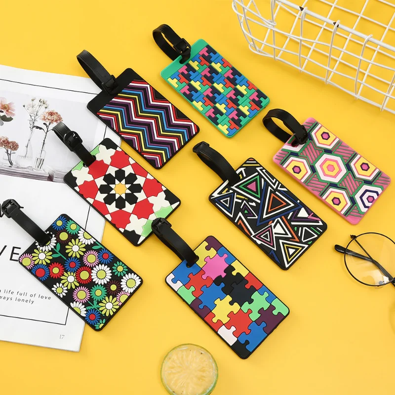 Travel Accessories Designer - 1PCS ใหม่กระเป๋าเดินทางสีรูปแบบแท็กกระเป๋าเดินทางออกแบบ ID แท็กกระเป๋าเดินทางป้ายที่อยู่ผู้ถือ Identifier ป้ายอุปกรณ์เสริม