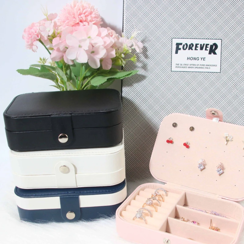 Accessories Travel Jewelry Box - กล่องใส่เครื่องประดับแบบพกพาหลายช่อง 1 ชิ้น พร้อมซับในกำมะหยี่ - กล่องเก็บเครื่องประดับสไตล์