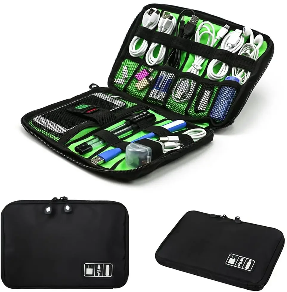 Travel Accessories Organizer Case - ชุดอุปกรณ์จัดเก็บสายเคเบิล กระเป๋าเก็บสาย USB สายหูฟัง ปากกา พาวเวอร์แบงค์