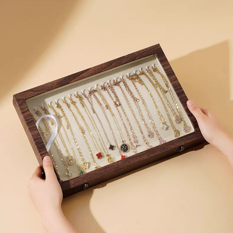 กล่องเครื่องประดับไม้สําหรับงา - Accessories Travel Jewelry Box บทวิจารณ์และราคา