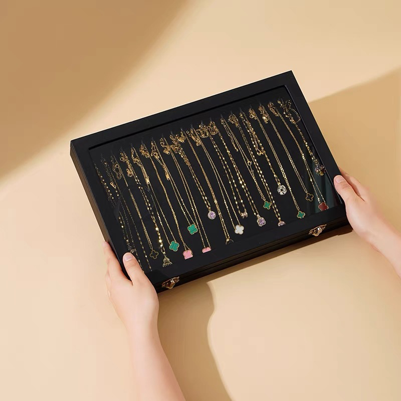 กล่องเครื่องประดับไม้สําหรับงา - Accessories Travel Jewelry Box บทวิจารณ์และราคา