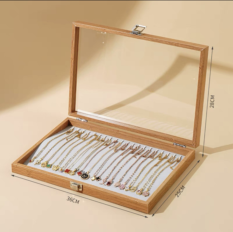 กล่องเครื่องประดับไม้สําหรับงา - Accessories Travel Jewelry Box บทวิจารณ์และราคา