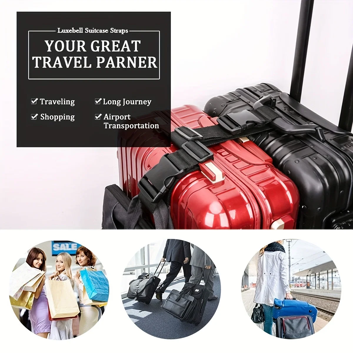 สายรัดกระเป๋าเดินทางแบบปรับได้ - Quality Travel Accessories บทวิจารณ์และราคา