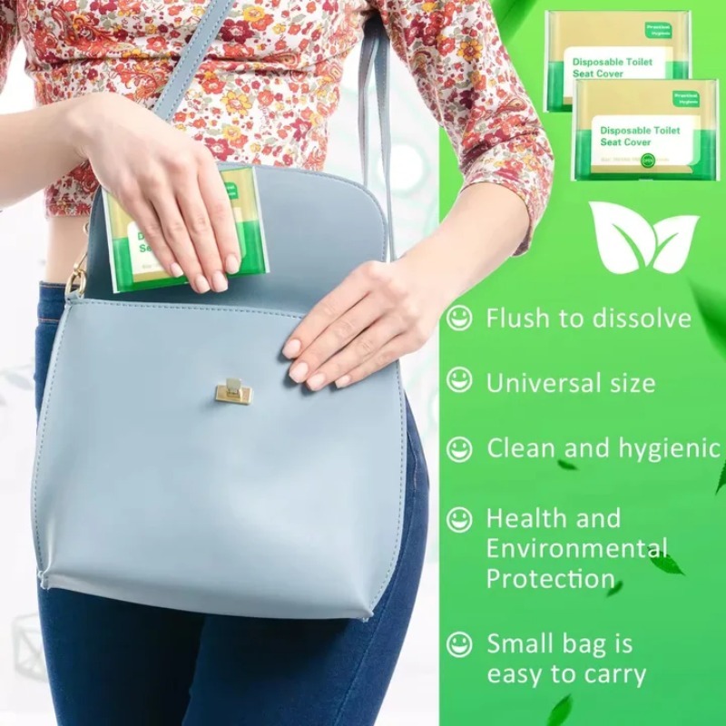 แผ่นรองนั่งชักโครกแบบใช้แล้วทิ - Travel Accessories Deals บทวิจารณ์และราคา