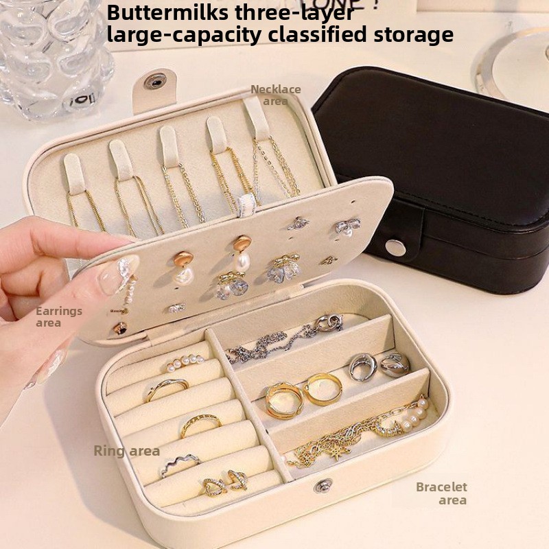 กล่องเก็บเครื่องประดับพกพาขนาด - Accessories Travel Jewelry Box บทวิจารณ์และราคา