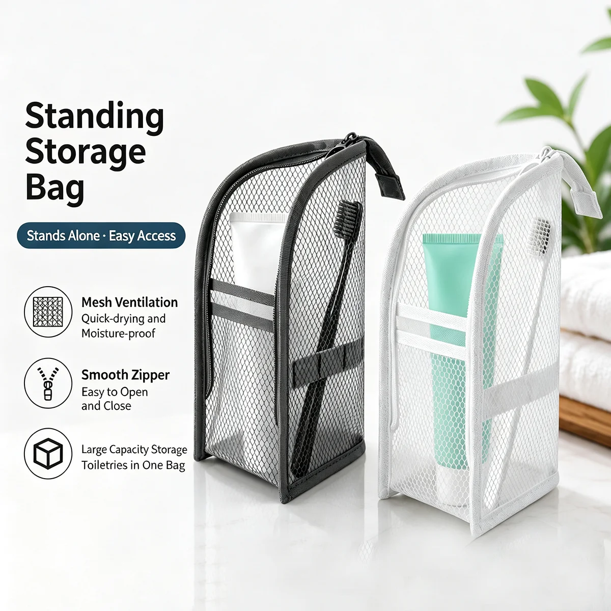 กระเป๋าใส่เครื่องสำอางแบบตาข่า - Travel Accessories Organizer Case บทวิจารณ์และราคา