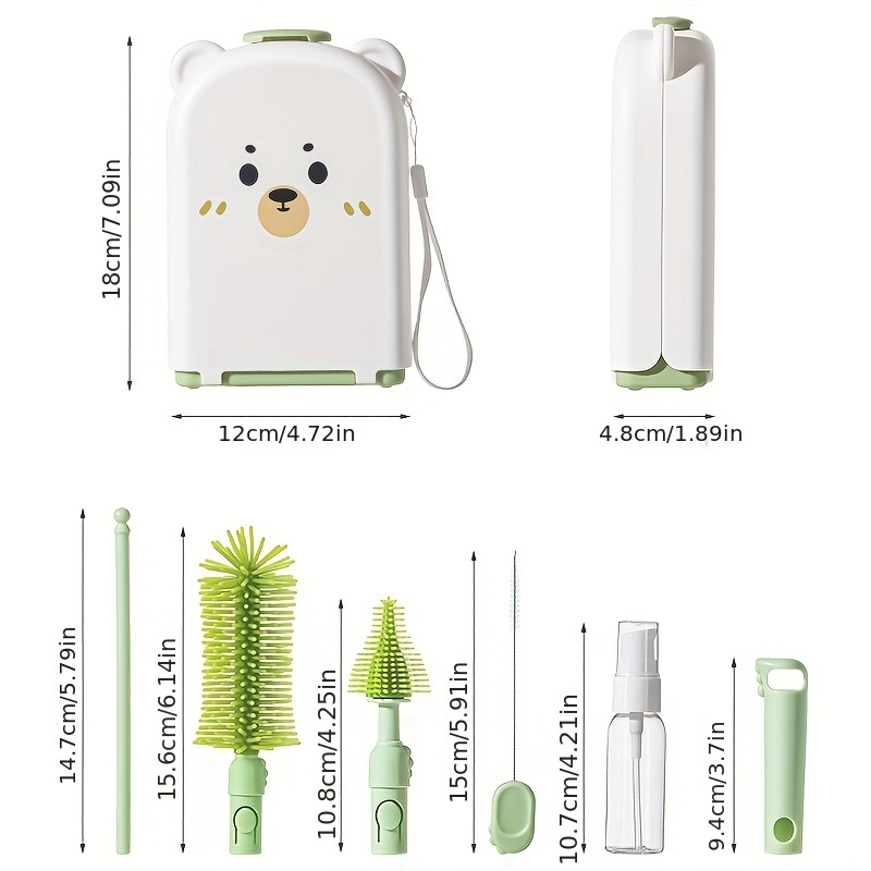 ชุดแปรงล้างขวดนมสําหรับเดินทาง - Travel Accessories For 2 Year Old บทวิจารณ์และราคา