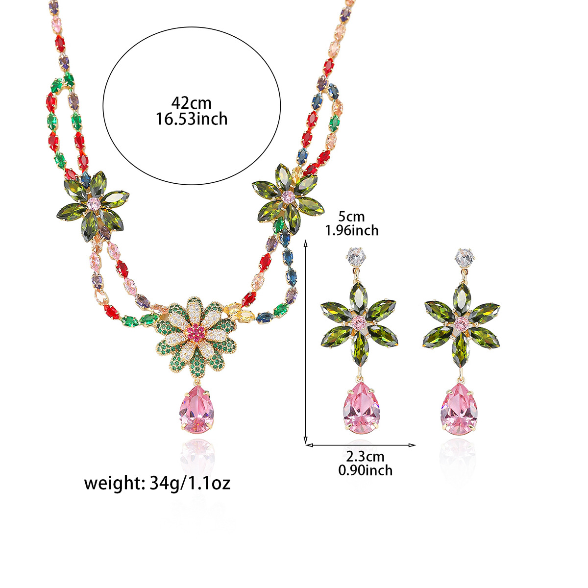 สร้อยคอพร้อมต่างหูรูปดอกไม้ประ - Accessories Travel Jewelry Box บทวิจารณ์และราคา