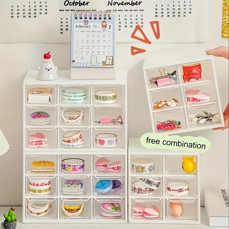 1 ชิ้นกันฝุ่น Multi-Grid Deskt - Accessories Travel Jewelry Box บทวิจารณ์และราคา