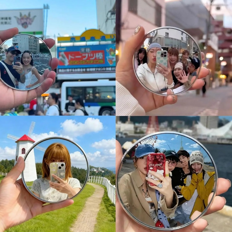 กระจกนูนทรงกลมแบบพกพา มุมมองกว - Travel Accessories Deals บทวิจารณ์และราคา