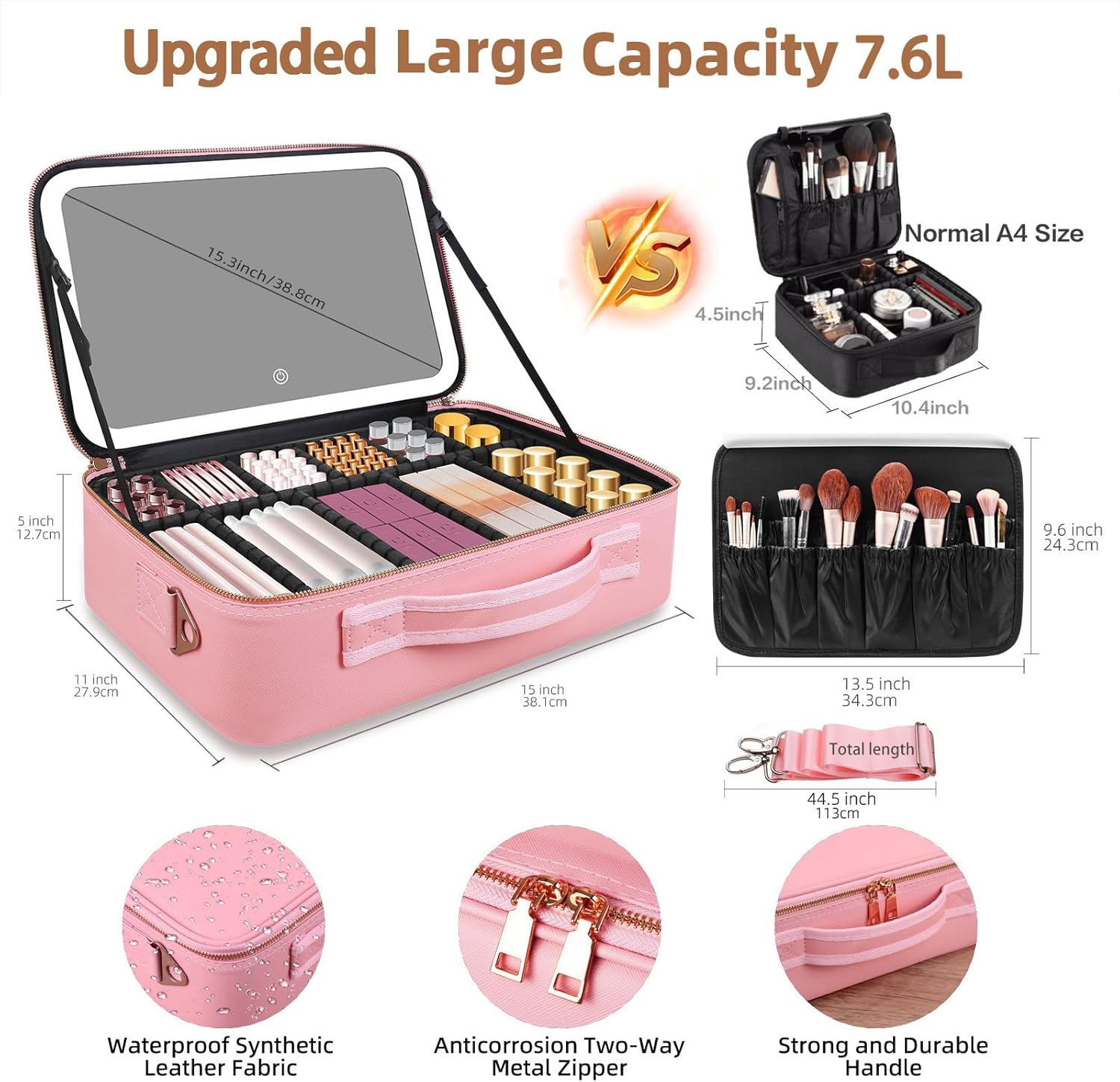 กระเป๋าเครื่องสำอางขนาดใหญ่ 15 - Travel Accessories Organizer Case บทวิจารณ์และราคา
